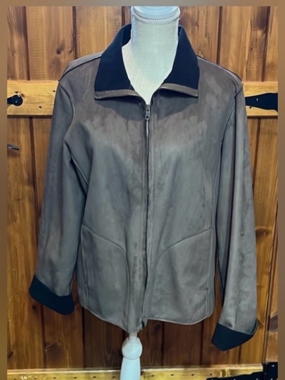 Chico’s Jacket size 1 equivalent to size 3 brown & black 3110
